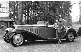 Jean Bugatti with the Royale