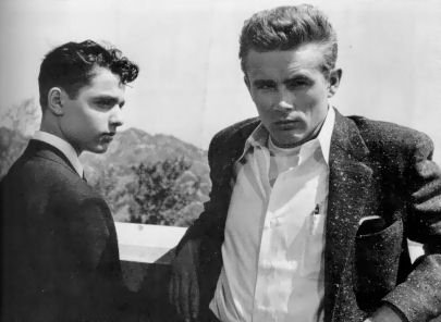 Sal Mineo (left) with James Dean in Rebel Without A Cause