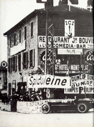 Wagner's Alfa Romeo P2 during the 1924 French Grand Prix at Lyons