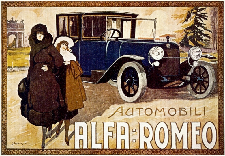 1923 Alfa Romeo Poster Marking The Official Inception