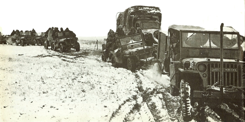 Jeeps in action during World War 2