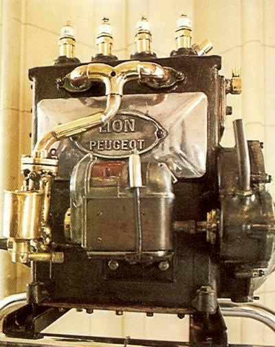 The famous 10hp Lion-Peugeot engine built by Bugatti