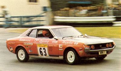 Toyota Celica GT driven by Win Percy at Mallory Park, UK