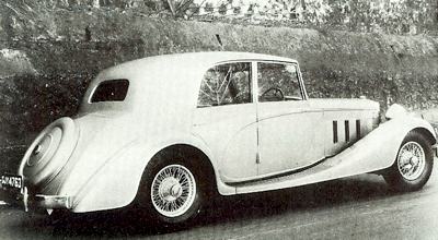 Lanchester Straight 8 with Vanden Plas touring saloon body