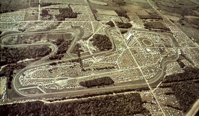 Aerial view of Watkins Glen circa 1969