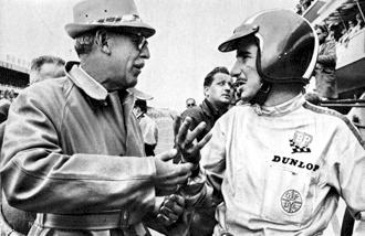 Jo Siffert with Von Hanstein at Le Mans