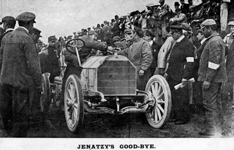 Camille Jenatzy Leaves The Starting Line In His Mercedes, Circa 1903, Gordon Bennett Cup, Ireland