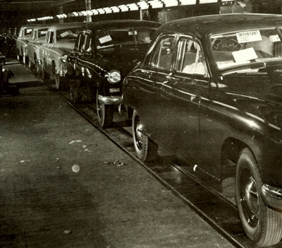 Kaiser-Frazer's rolling off the production line at Willow Run