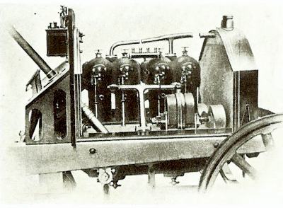 Zust 18/24hp engine mounted in chassis