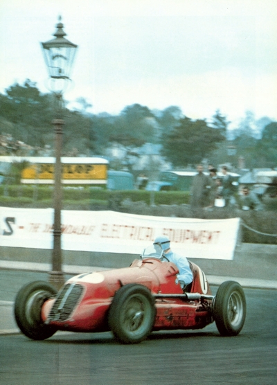 Louis Chiron racing in his Maserati in Jersey
