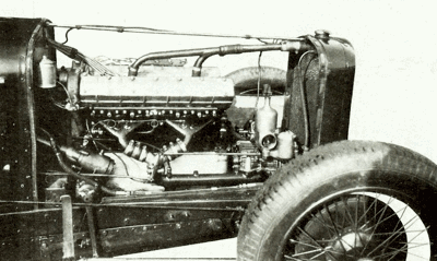 The Supercharged 2 liter straight-six engine of the 1925 racing Sunbeam