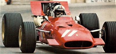 Chris Amon pictured at Monaco in his Ferrari 312 in 1969