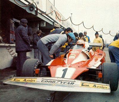 Niki Lauda in his Ferrari 312T at Austria, 1976