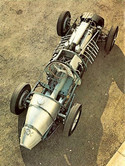 Naked 1951 Ferrari Experimental GP car