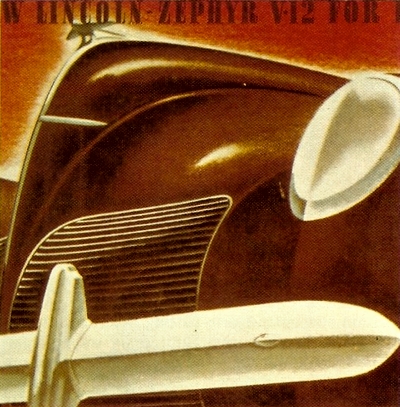 1938 Lincoln Zephyr V12 advertisement