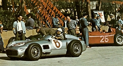 Stirling Moss in a Mercedes-Benz W196