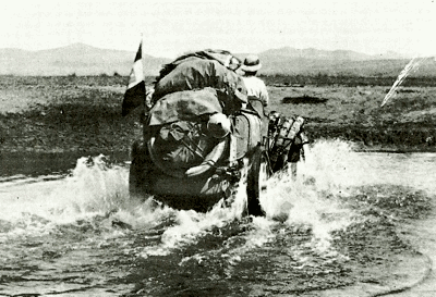 A minor water crossing, on the Peking to Paris
