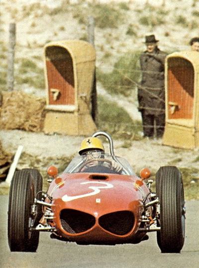 Ricardo Rodriguez behind the wheel of the 1961 F1 Ferrari