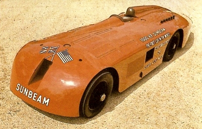 The 1927 1000hp Sunbeam. Driven by Seagrave, it was the first car to better 200 miles per hour