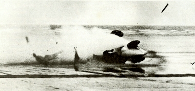 The attempt by Guilio Foresti on the Land Speed Record at Pendine Sands on 26th November 1927