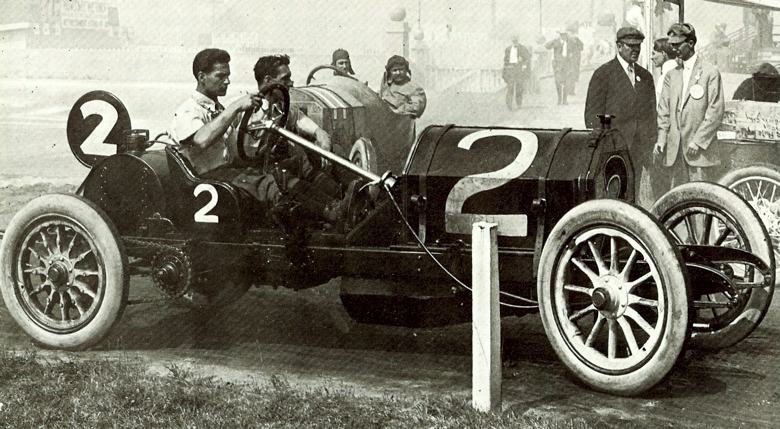 Ralph de Palma at the Indianapolis Speedway in a Simplex